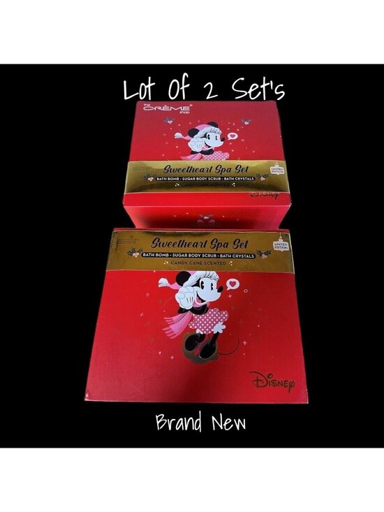 Disney Other - Disney Minnie Mouse Sweetheart Spa Set Candy Cane Lot 2 New In Box